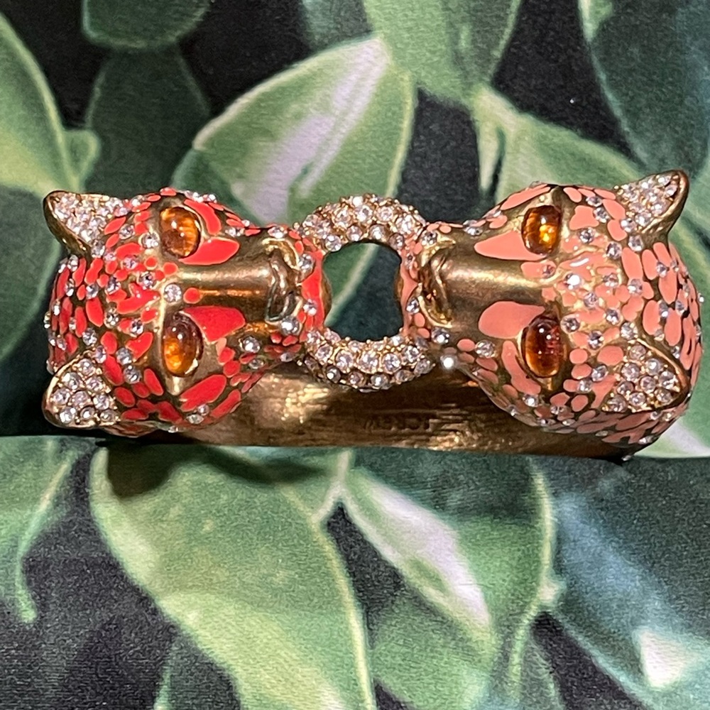 J Crew Cat Leopard Enamel Bracelet